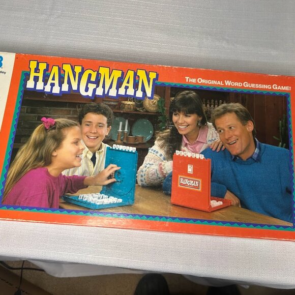 VINTAGE Hangman Board Game 1988 Milton Bradley COMPLETE GAME BOX IN GREAT SHAPE - Picture 1 of 4